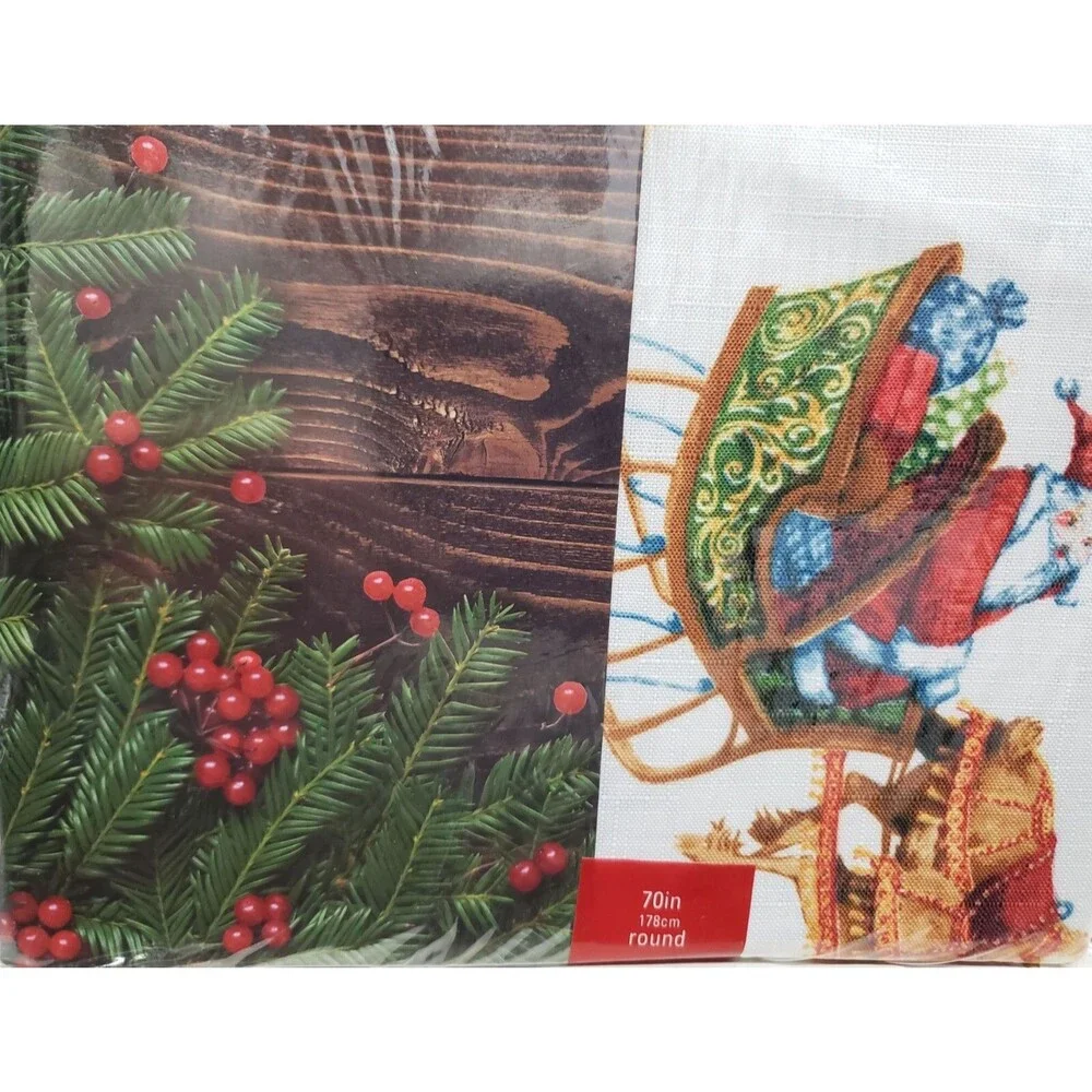 Printed Fabric Tablecloth, 70